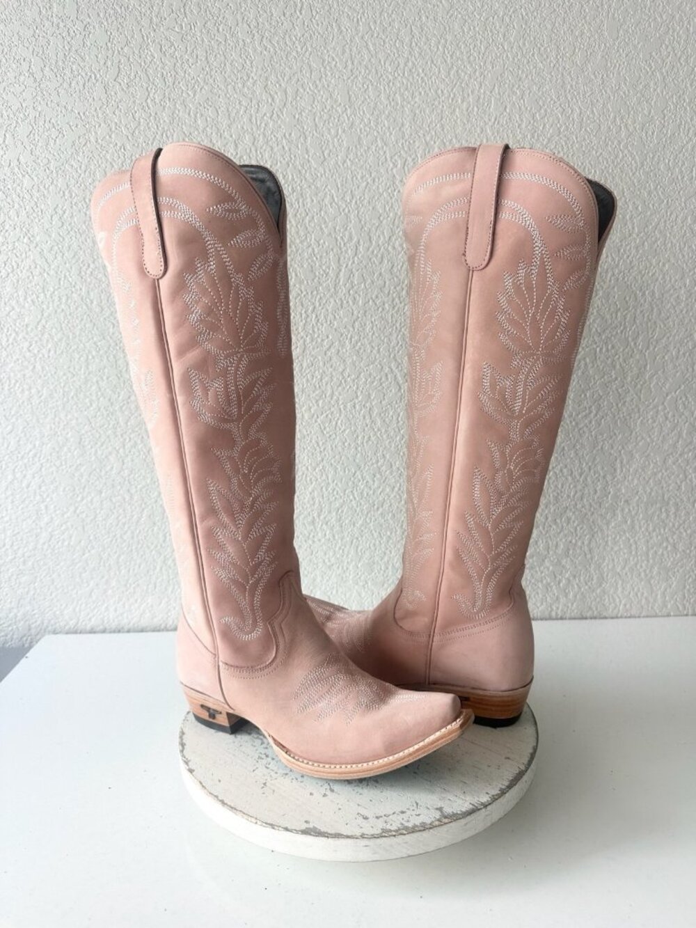 Lane SMOKESHOW Pink Cowboy Boots Western Cowgirl Mid Calf Tall Snip Toe Size 8